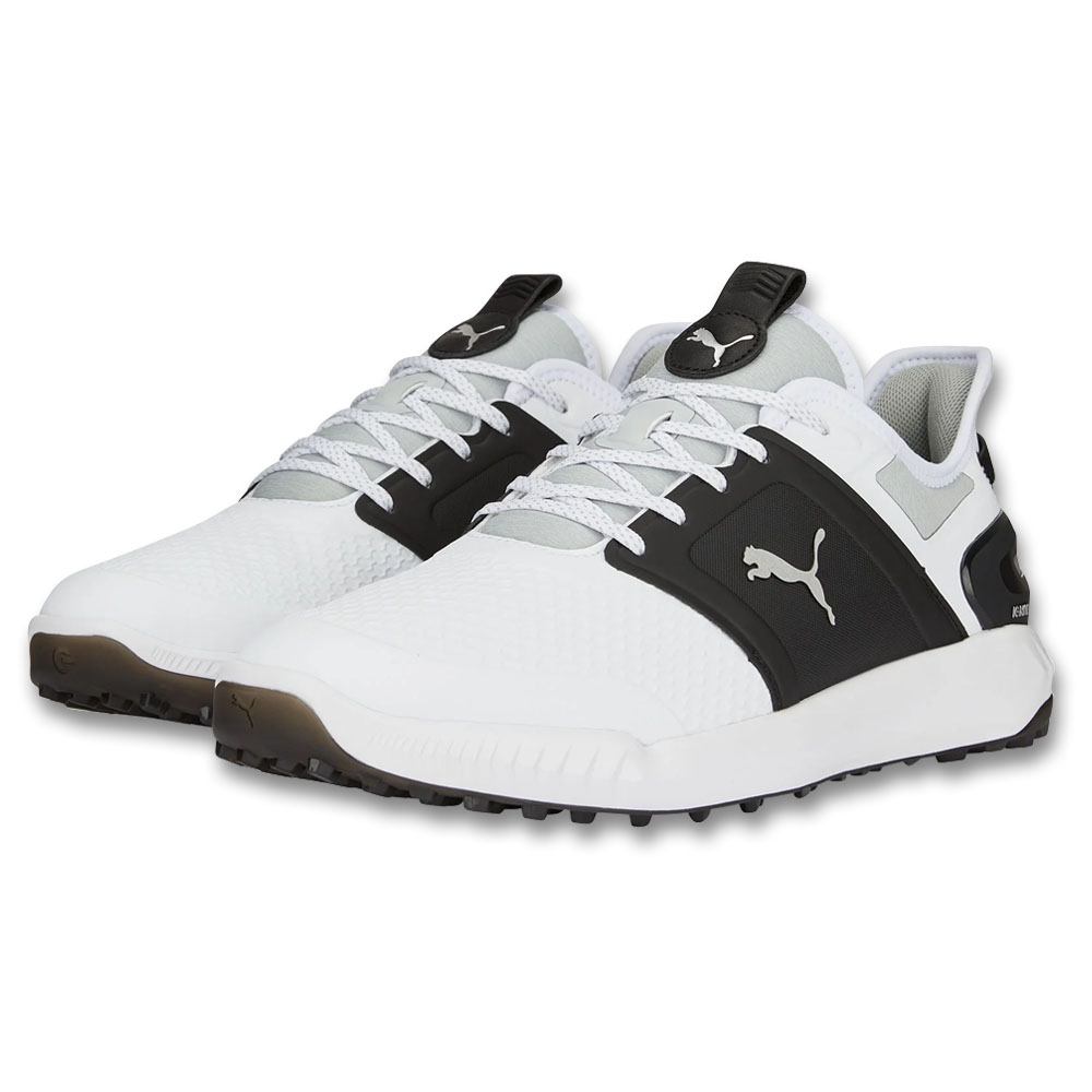 PUMA Ignite Elevate Spikeless Golf Shoes White/Black/Metallic Silver - 23 Men