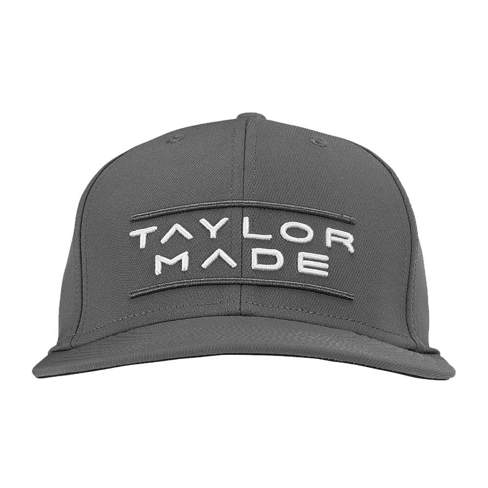 TaylorMade Stretchfit Flatbill Hat Golf Cap Charcoal - 23 Men