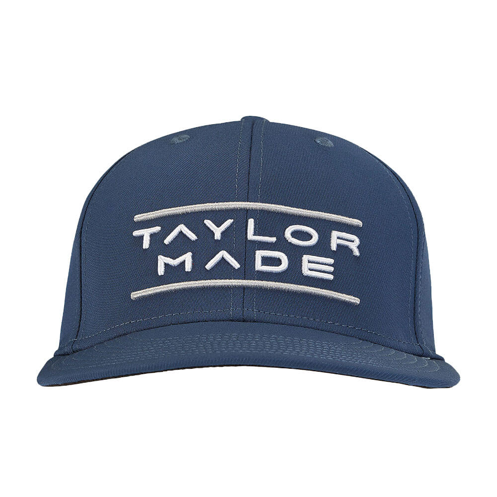 TaylorMade Stretchfit Flatbill Hat Golf Cap Navy - 23 Men