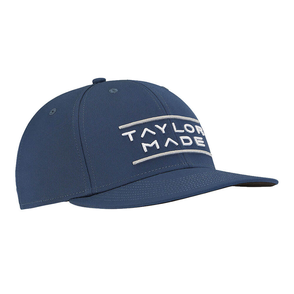 TaylorMade Stretchfit Flatbill Hat Golf Cap Navy - 23 Men