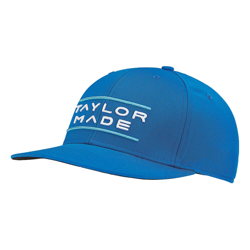 TaylorMade Stretchfit Flatbill Hat Golf Cap Royal - 23 Men