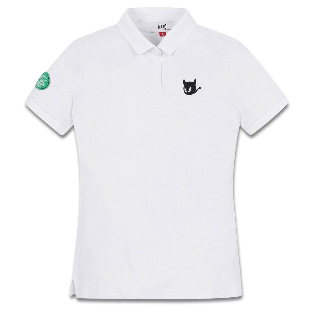WAAC Essential Wappen Shortsleeve Golf Polo White - 23 Women