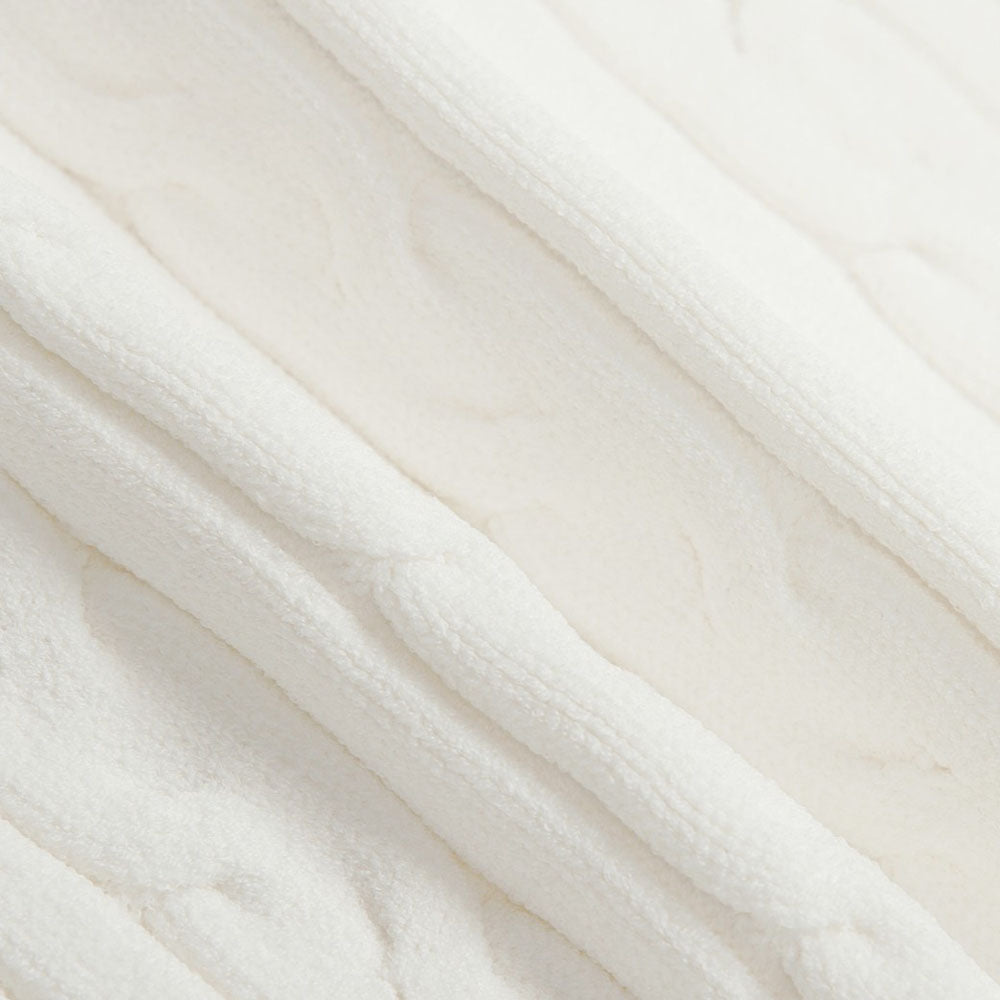 WAAC Cable V Neck Knit Golf Vest White - 23 Women