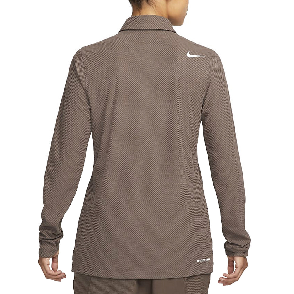 Nike Dri-FIT Advance Tour Longsleeve Golf Polo Plum Eclipse/White - 23 Women