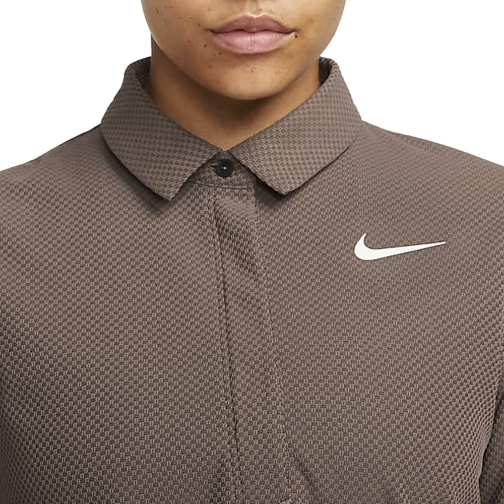 Nike Dri-FIT Advance Tour Longsleeve Golf Polo Plum Eclipse/White - 23 Women