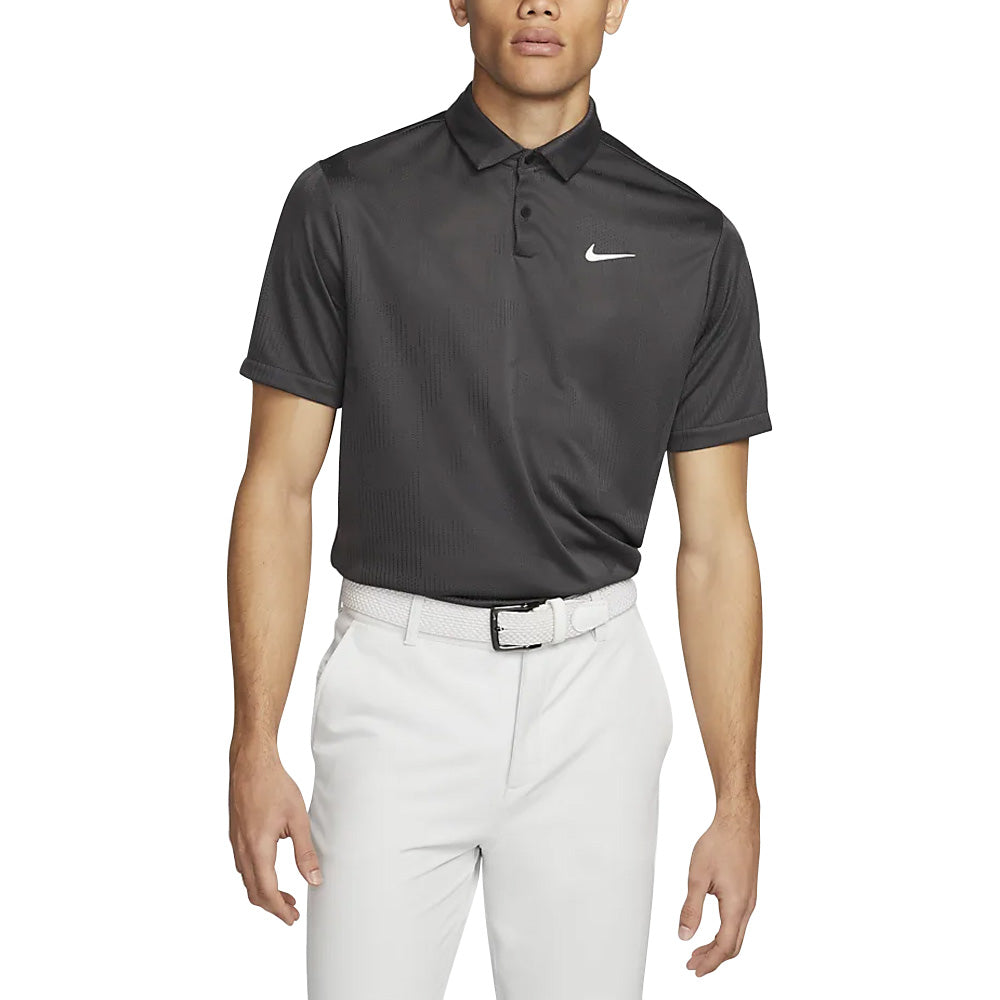 Nike Dri-FIT Tour Jacquard Golf Polo Anthracite/White - 23 Men