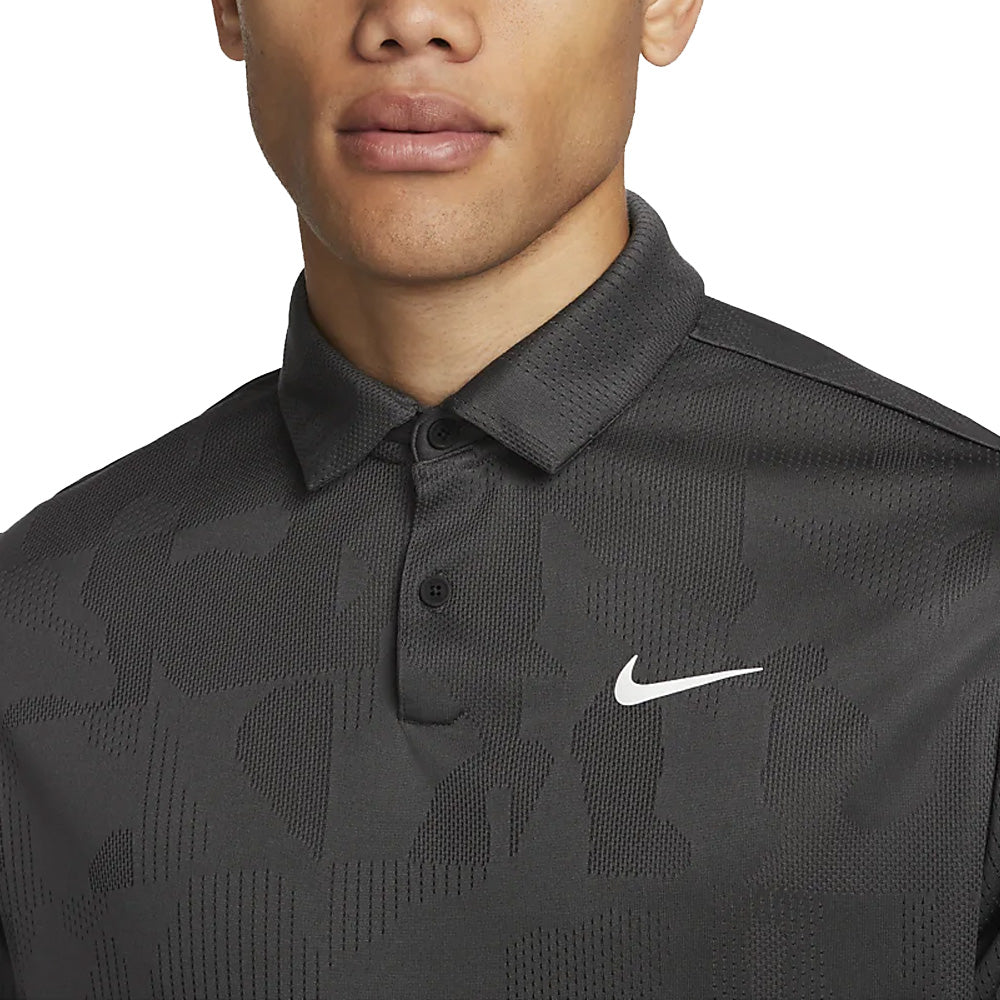 Nike Dri-FIT Tour Jacquard Golf Polo Anthracite/White - 23 Men