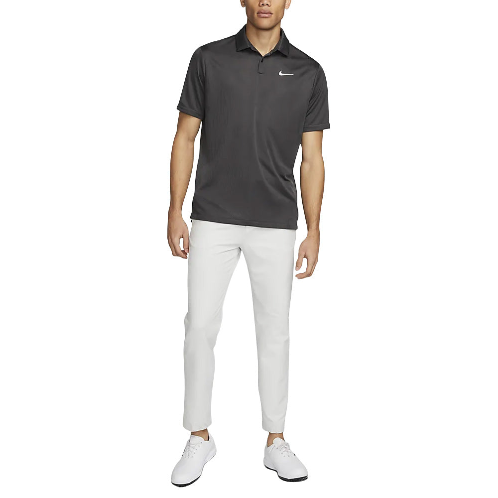 Nike Dri-FIT Tour Jacquard Golf Polo Anthracite/White - 23 Men
