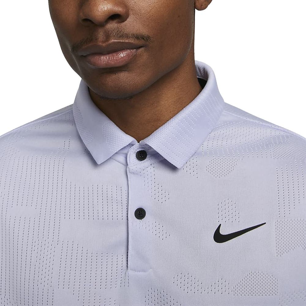Nike Dri-FIT Tour Jacquard Golf Polo Oxygen Purple/Black - 23 Men