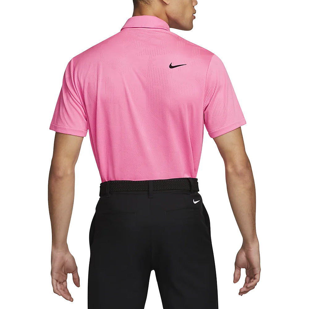 Nike Dri-FIT Tour Jacquard Golf Polo Pink Glow/Black - 23 Men