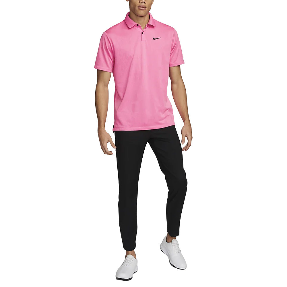Nike Dri-FIT Tour Jacquard Golf Polo Pink Glow/Black - 23 Men