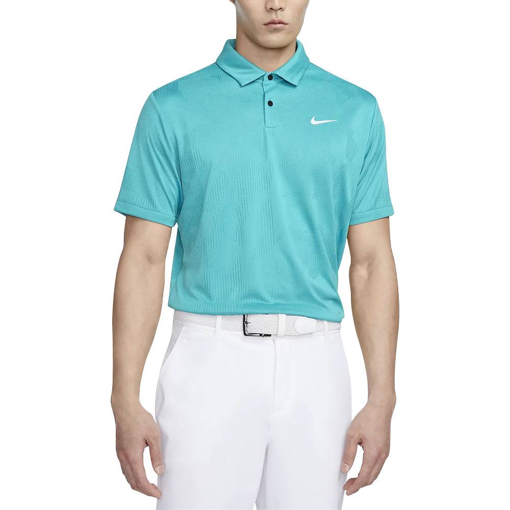 Nike Dri-FIT Tour Jacquard Golf Polo Teal Nebula/White - 23 Men