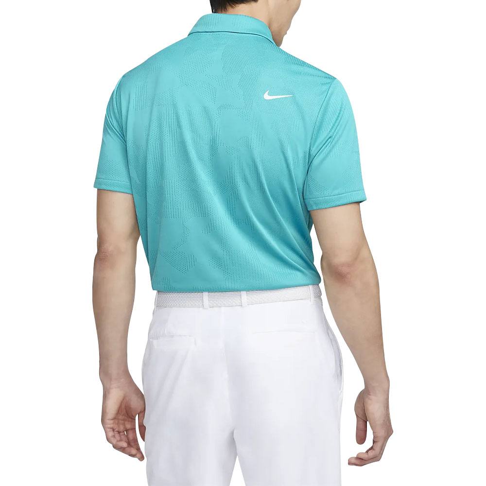 Nike Dri-FIT Tour Jacquard Golf Polo Teal Nebula/White - 23 Men