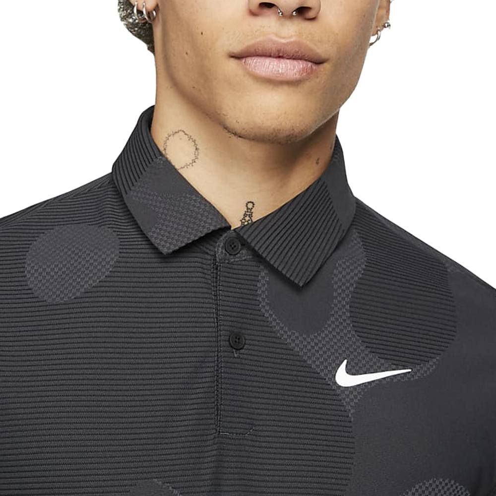 Nike Dri-FIT ADV Tour Camo Golf Polo Black/Anthracite/White - 23 Men