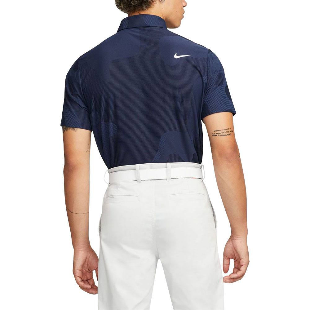 Nike Dri-FIT ADV Tour Camo Golf Polo Blackened Blue/Midnight Navy/White - 23 Men