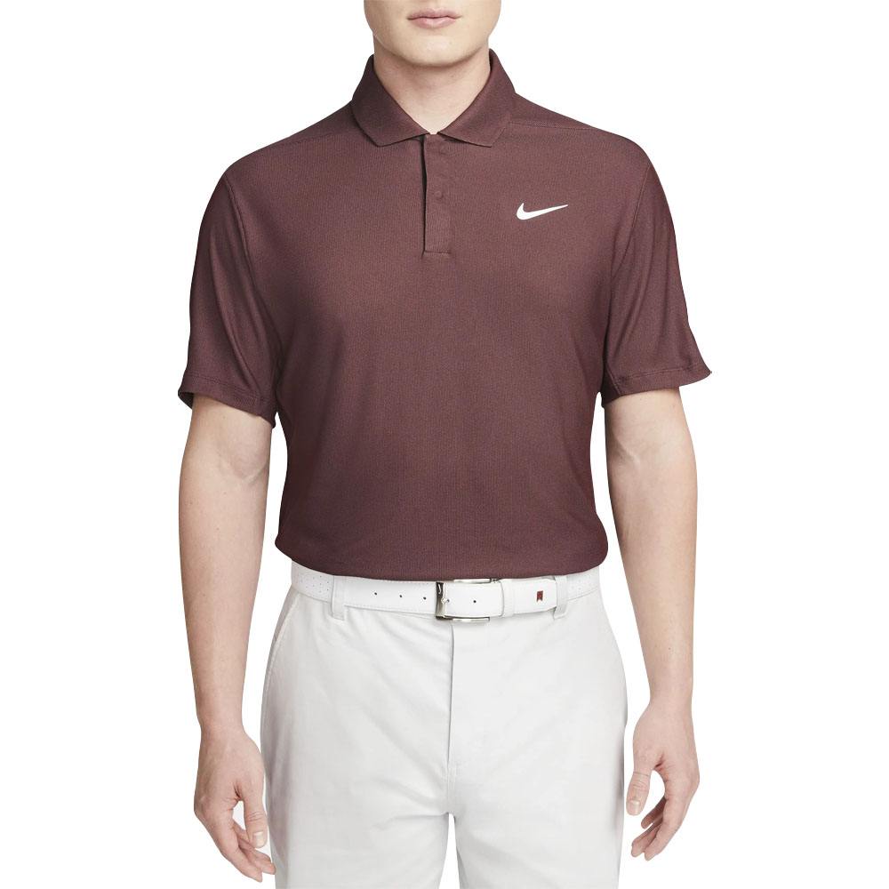 Nike Dri-FIT Tiger Woods Tech Pique Golf Polo Burgundy Crush/Plum Eclipse/White - 23 Men