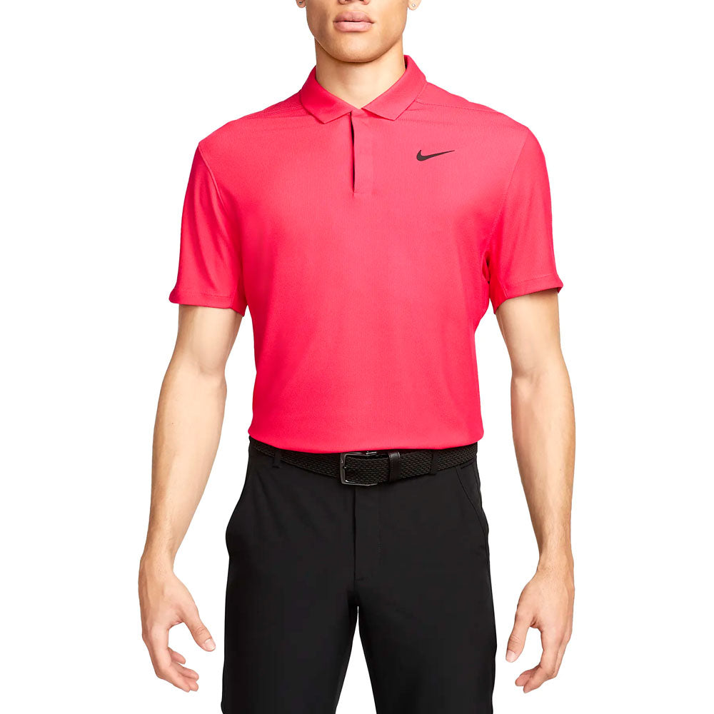 Nike Dri-FIT Tiger Woods Tech Pique Golf Polo Ember Glow/Siren Red/Black - 23 Men