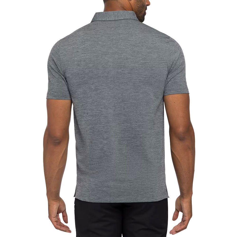 TravisMathew Heater Grand Prize Golf Polo Heather Gray - 23 Men