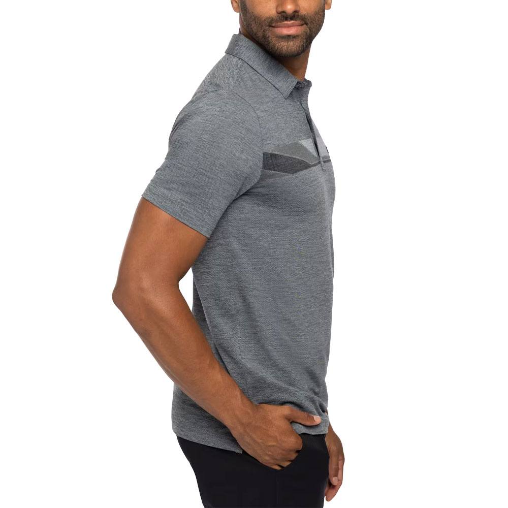 TravisMathew Heater Grand Prize Golf Polo Heather Gray - 23 Men