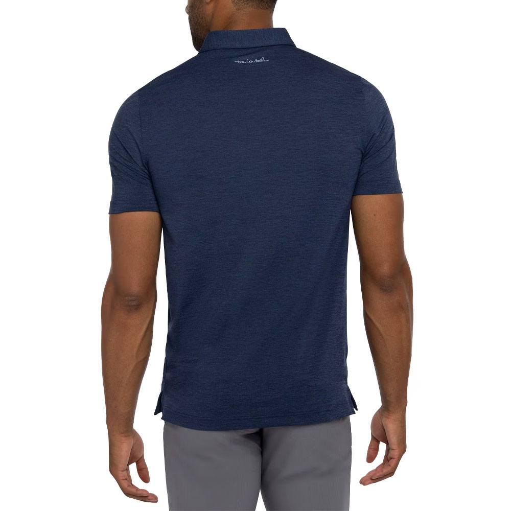 TravisMathew Heater Grand Prize Golf Polo Heather Navy - 23 Men
