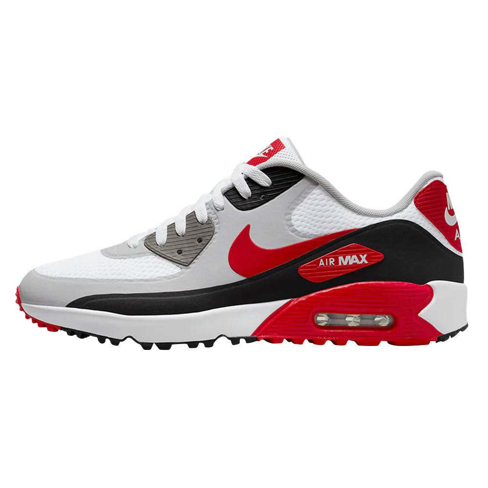 Nike Air Max 90 G Spikeless Golf Shoes White/University Red/Black/Photon Dust - 23 Men