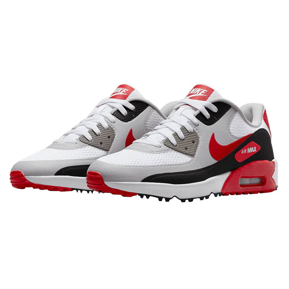 Nike Air Max 90 G Spikeless Golf Shoes White/University Red/Black/Photon Dust - 23 Men