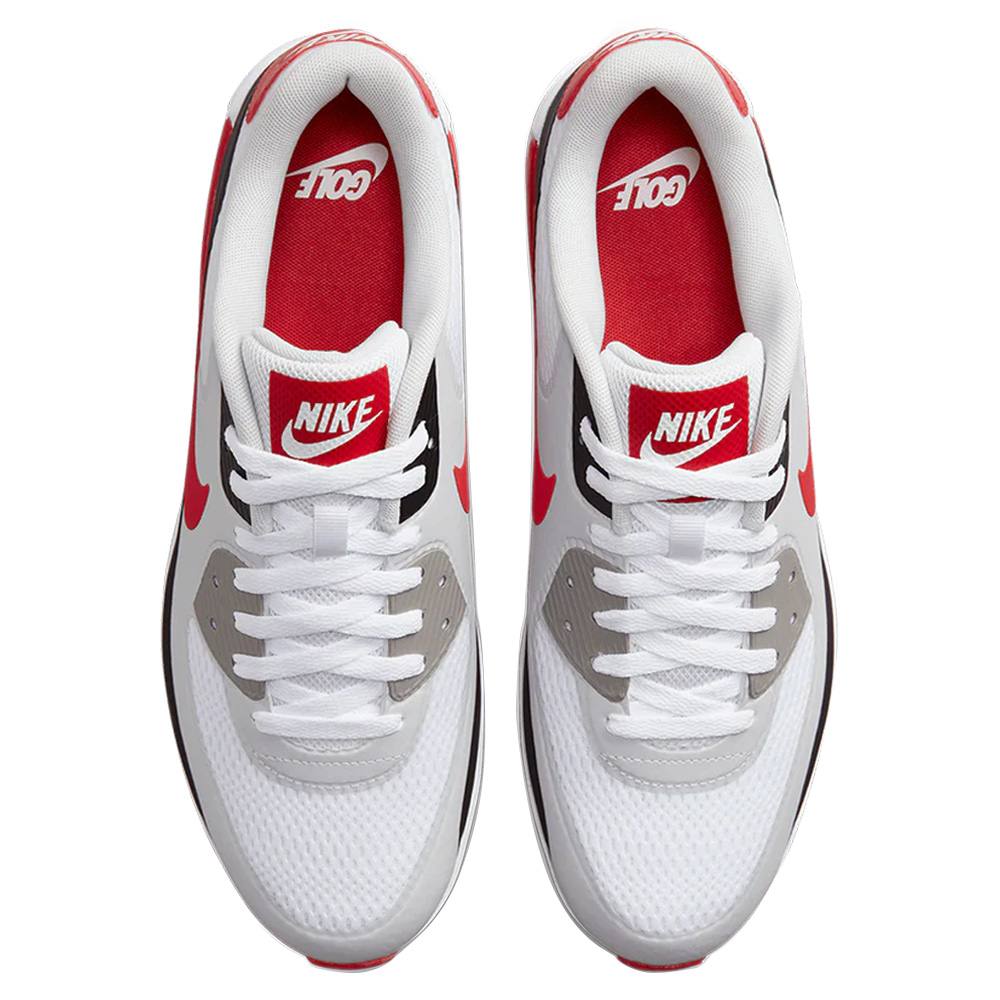 Nike Air Max 90 G Spikeless Golf Shoes White/University Red/Black/Photon Dust - 23 Men