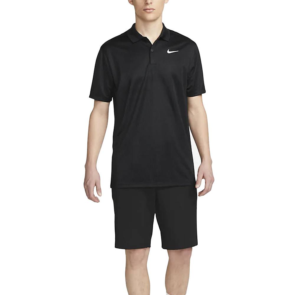 Nike Dri-FIT Victory+ Jacquard Golf Polo Black/White - 23 Men