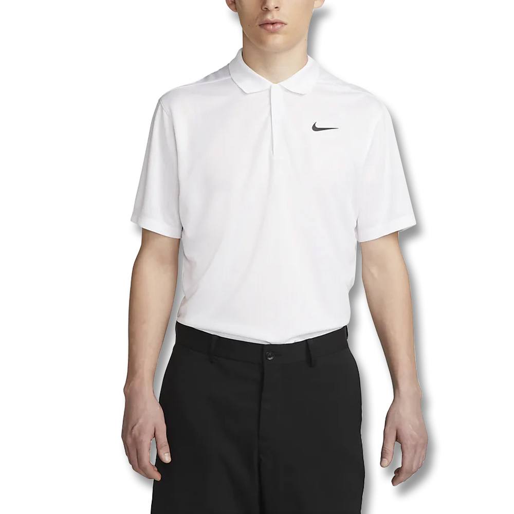 Nike Dri-FIT Victory+ Jacquard Golf Polo White/Black - 23 Men