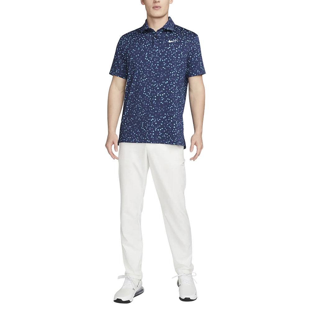 Nike Dri-FIT Tour Micro Floral Golf Polo Midnight Navy/White - 23 Men