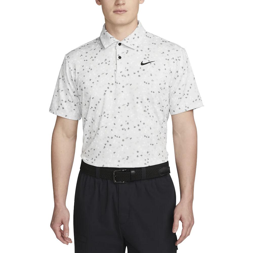 Nike Dri-FIT Tour Micro Floral Golf Polo Photon Dust/Black - 23 Men