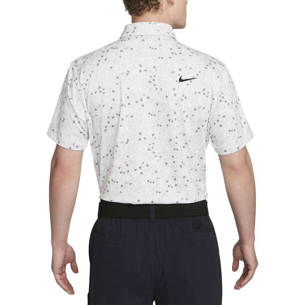Nike Dri-FIT Tour Micro Floral Golf Polo Photon Dust/Black - 23 Men