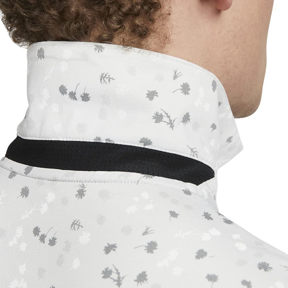 Nike Dri-FIT Tour Micro Floral Golf Polo Photon Dust/Black - 23 Men