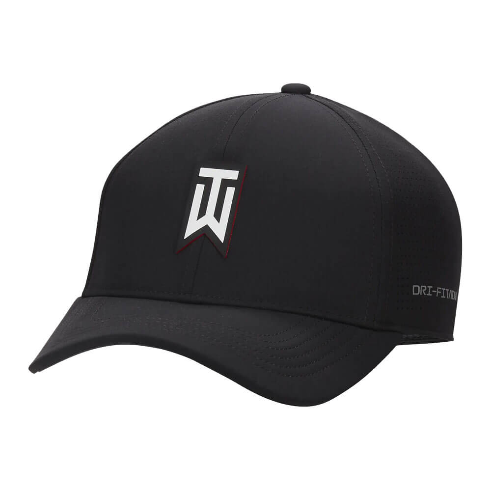 Nike Tiger Woods Structured Dri-FIT ADV Club Golf Cap Black/White - 23 Men