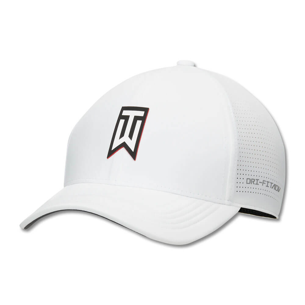 Nike Tiger Woods Structured Dri-FIT ADV Club Golf Cap White/Black - 23 Men