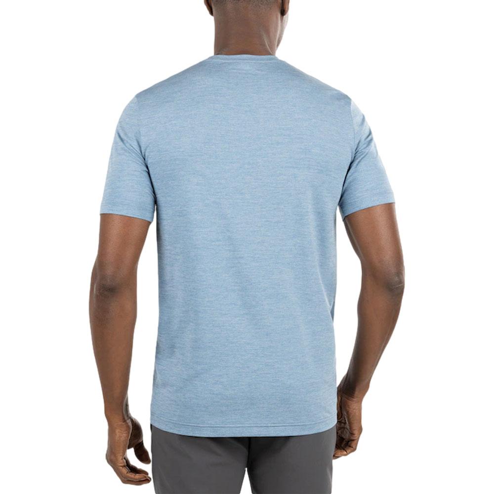 TravisMathew Scenic Vista Active Tee Golf T-Shirt Heather Copen Blue - 23 Men