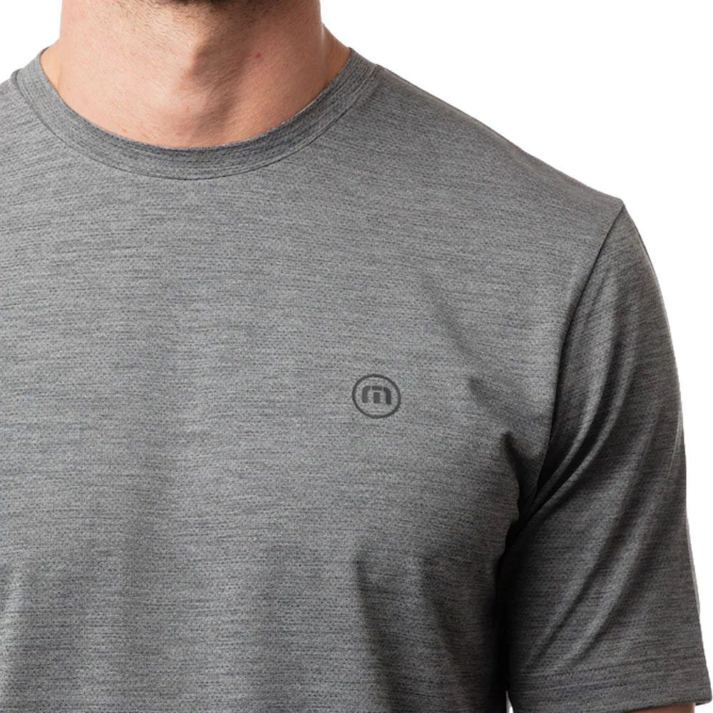 TravisMathew Scenic Vista Active Tee Golf T-Shirt Heather Gray - 23 Men