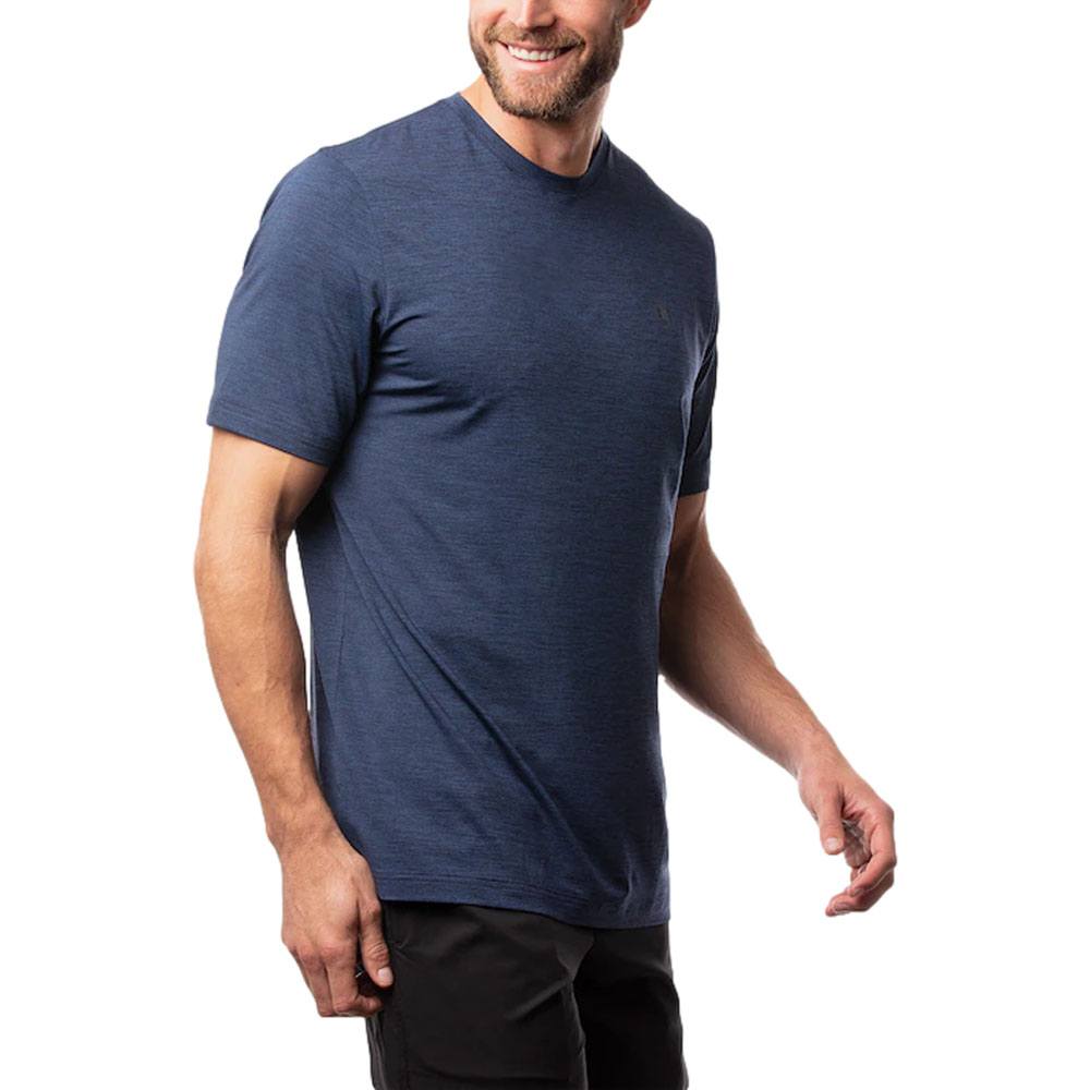 TravisMathew Scenic Vista Active Tee Golf T-Shirt Heather Navy - 23 Men