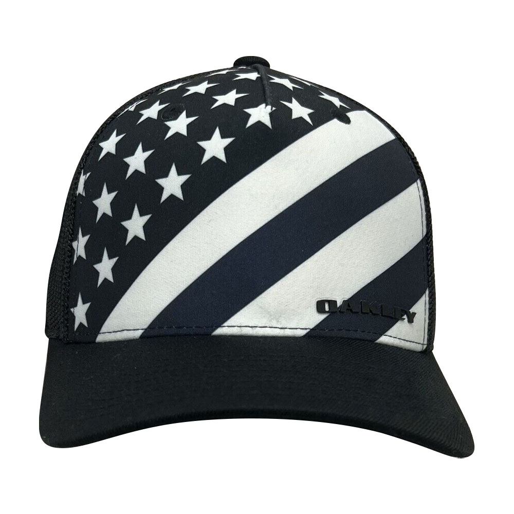 Oakley Indy Passport Golf Cap Black/American Flag - 23 Men