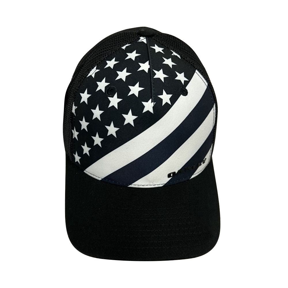 Oakley Indy Passport Golf Cap Black/American Flag - 23 Men
