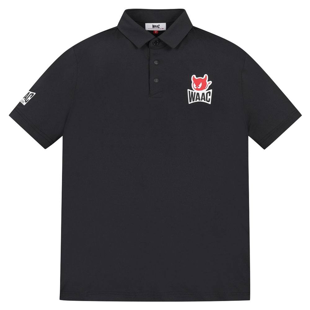WAAC Heros Shortsleeve Golf Polo Black - 23 Men