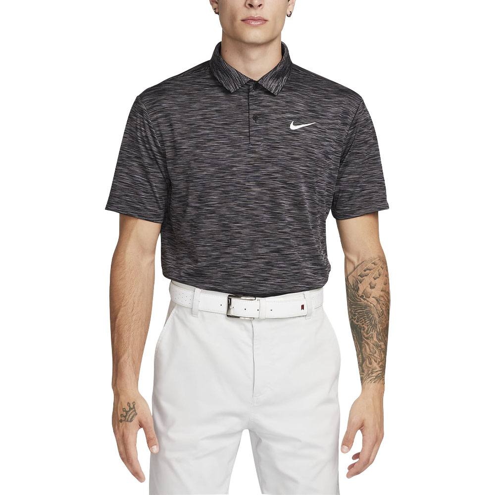Nike Dri-FIT Tour Space Dye Golf Polo Black/Iron Gray/White - 23 Men