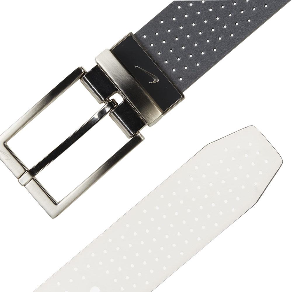 Nike Perforated Reversible Golf Belt Dark Gray/White - 23 Men