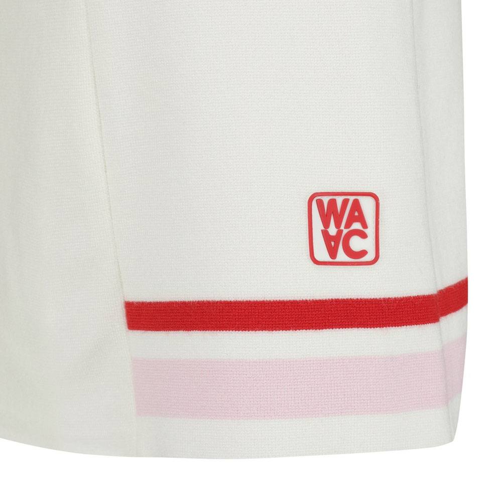 WAAC Cable Pleats Knit Golf Skort White - 23 Women