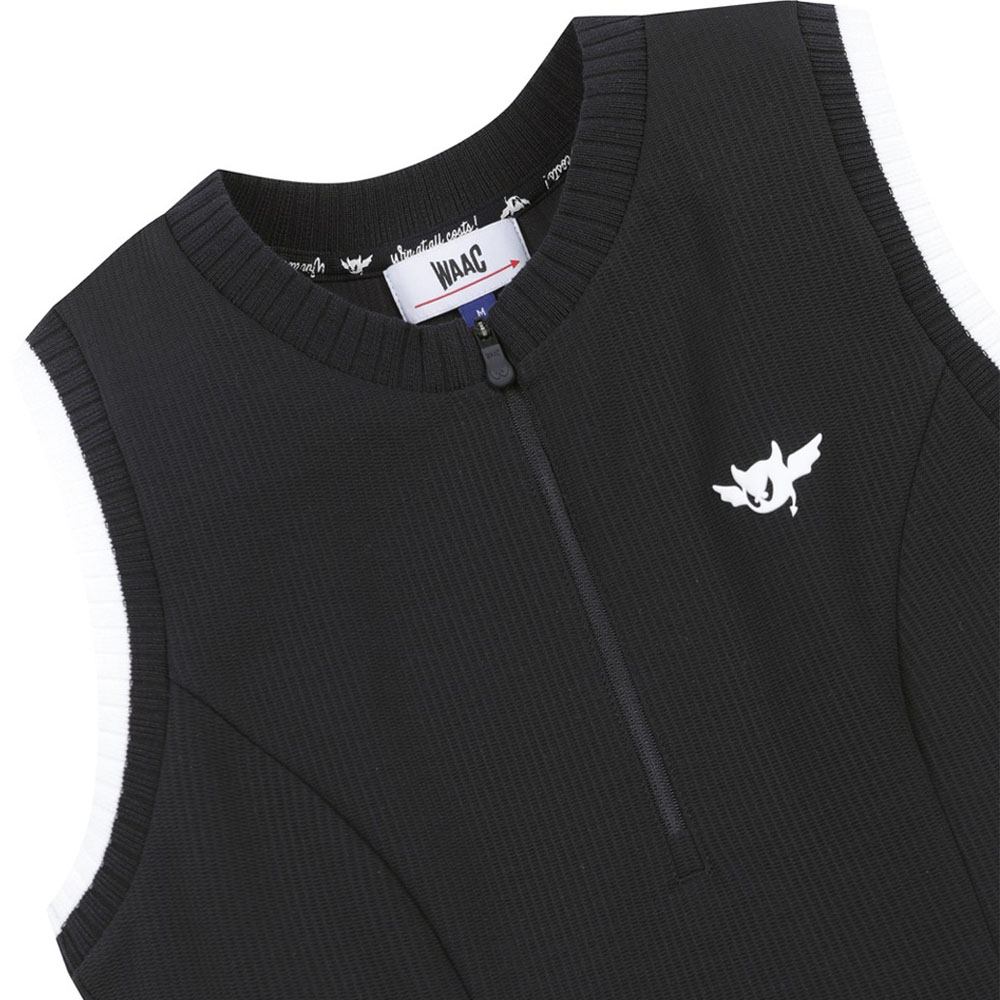 WAAC Half Zipup Flare Golf Dress Black - 23 Women