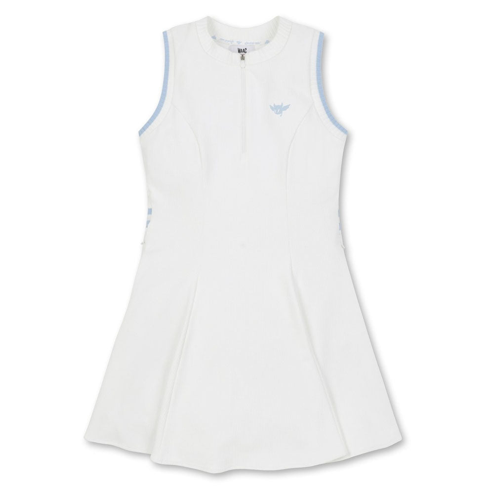 WAAC Half Zipup Flare Golf Dress White - 23 Women