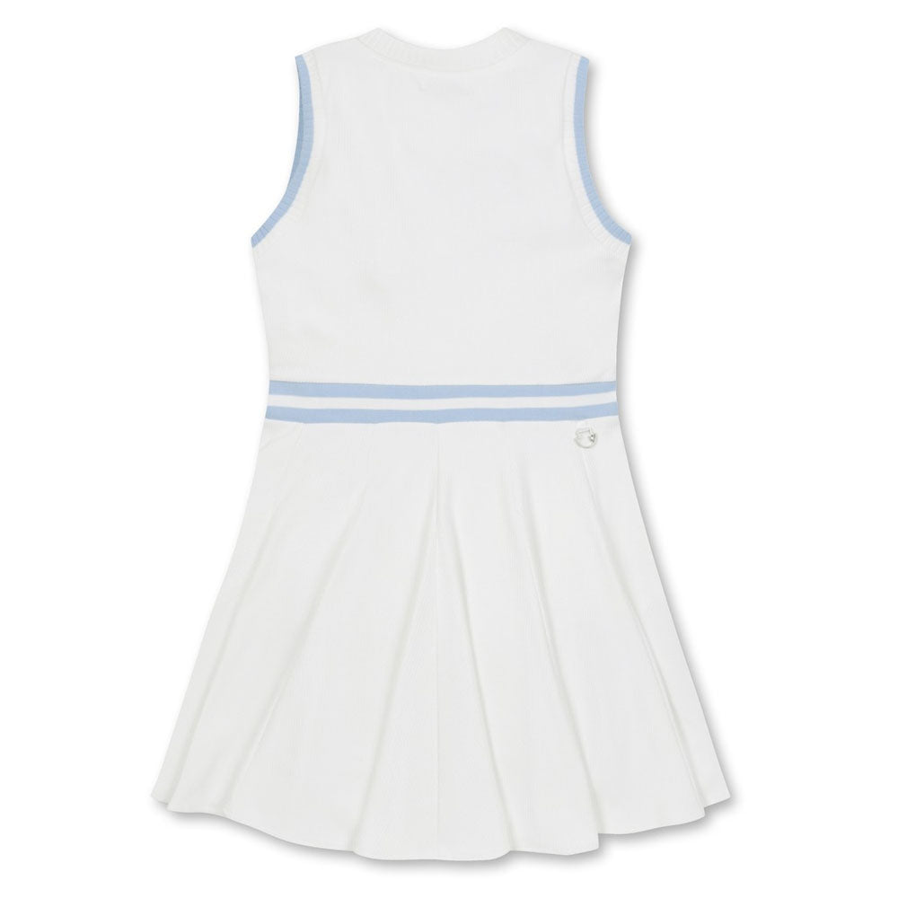 WAAC Half Zipup Flare Golf Dress White - 23 Women