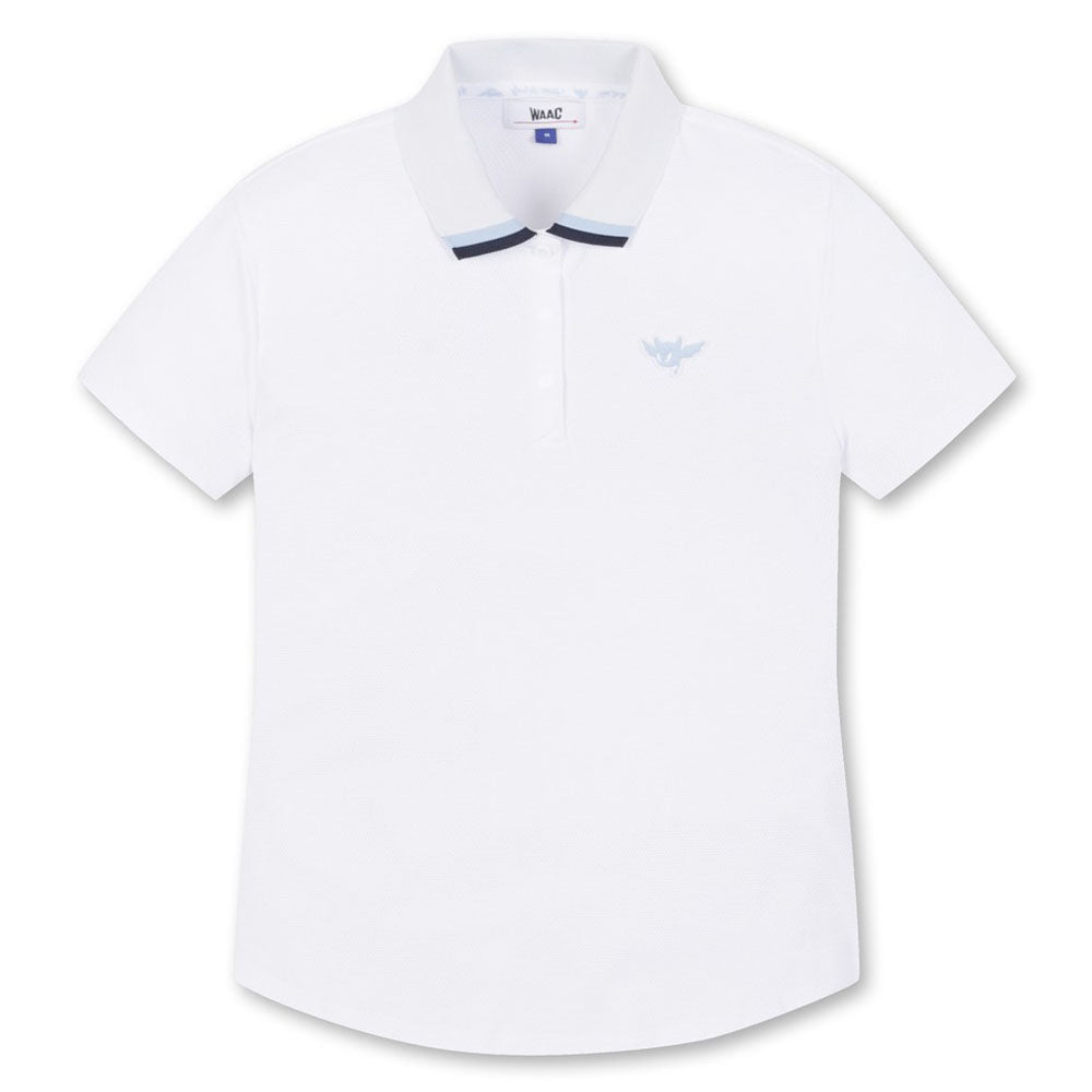 WAAC Half Zipup Flare Golf Polo White - 23 Women