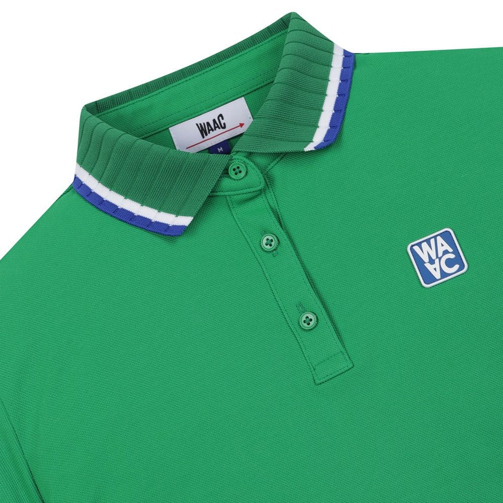 WAAC Rib Collar Shortsleeve Golf Polo Green - 23 Women