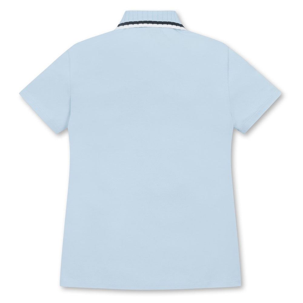 WAAC Rib Collar Shortsleeve Golf Polo Light Blue - 23 Women